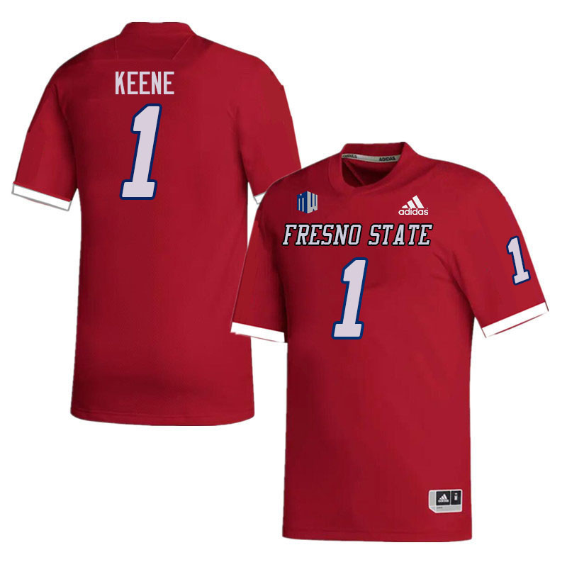 Men #1 Mikey Keene Fresno State Bulldogs College Football Jerseys Stitched Sale-Red